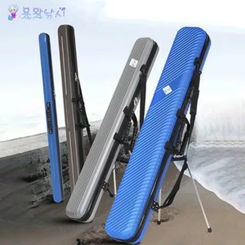 용왕낚시 낚시가방 하드케이스 낚시대 가방 낚싯대 케이스 125cm 길이 고강도 로드케이스, 사이즈 중(125X9X9), 블랙색상 받침대 없음