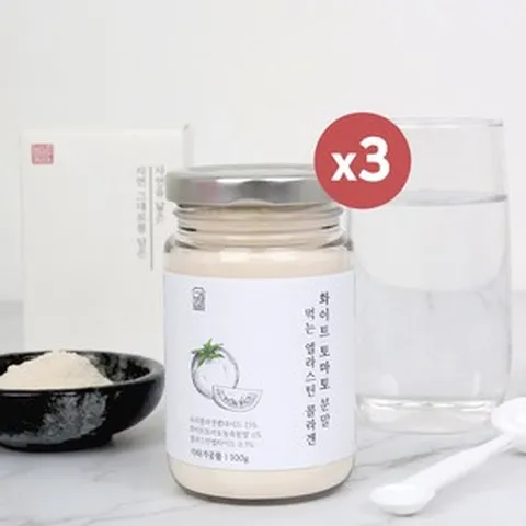 이너뷰티 미국산 화이트 토마토 분말 가루 먹는 자외선차단제 미백 하얀 흰색 토마토 과일 저분자 콜라겐 펩타이드 엘라스틴 히알루론산 피토엔 피토플루엔 카로티노이드, 3개