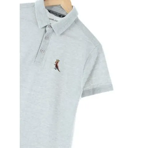 (M)바스키아 반팔 카라 티셔츠 그레이 면 기본핏05