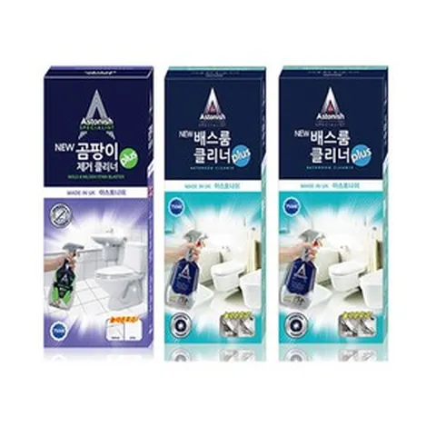 아스토니쉬 곰팡이 제거 클리너 1입+배스룸 버블 클리너 2입, 3개, 750ml