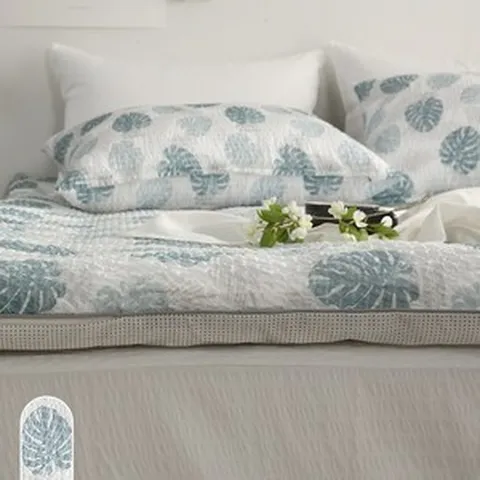 아토앤알로 몬스테라 시어서커 여름 토퍼커버 SS