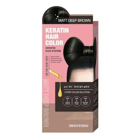 모레모 케라틴 헤어 컬러 염색제 매트딥브라운 1개