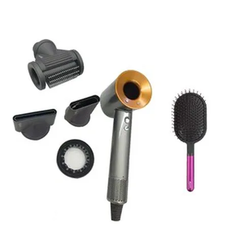 다이슨 슈퍼소닉 헤어 드라이어 + 브러쉬 세트, 니켈 코퍼, HD15