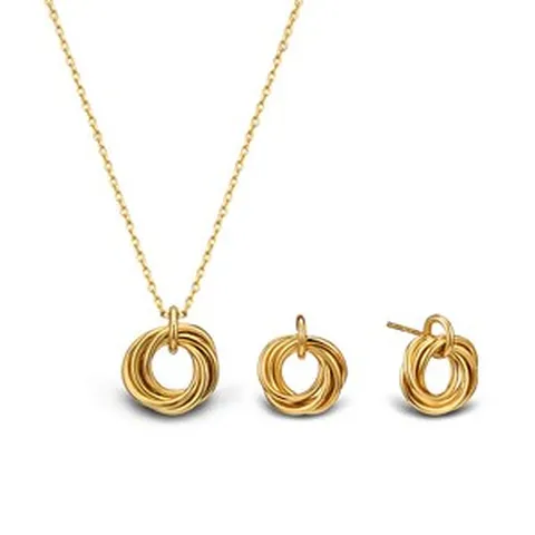 18K 이터니티 귀걸이&목걸이 세트(GoldPin) SB-1092-Y
