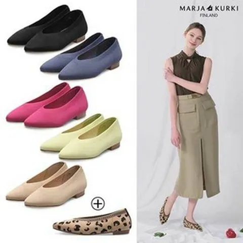 마리아꾸르끼(MARJA KURKI) 니트 플랫슈즈 2종