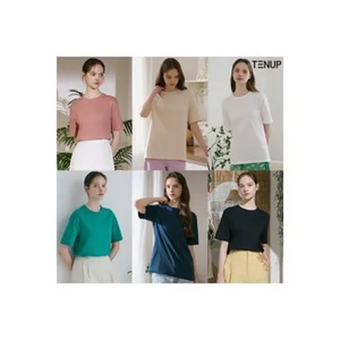 319153 텐업 24SS 남성 코튼 100% 튜블러 티셔츠 6종