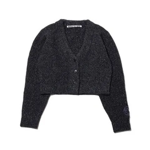 안나수이 ANNA SUI NYC 나이트 아웃 가디건 PURPLE 반짝이 펄 크롭가디건