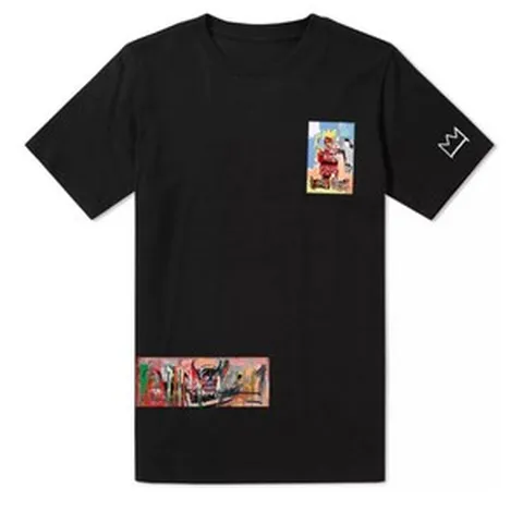 바스키아 그래피티 아트 티셔츠 순면 남녀 여름 반팔티 순면 2+1