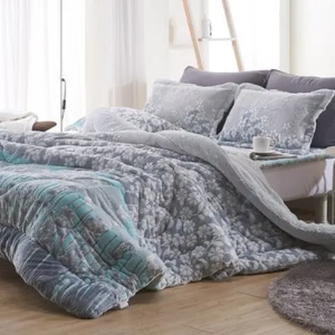 극세사이불 이부자리 차렵이불 겨울 극세사 이불 그레이 SS
