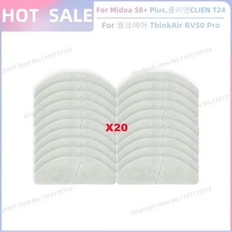 에브리봇 호환 Midea S8 Plus 클리엔 CLIEN T24 씽크에어 ThinkAir RV50 Pro 로봇 청소기 교체 부품 액세서리 메인 측면 브러시 필터 먼지 가방, 11) SET K, 11) SET K