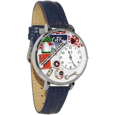 Whimsical 선물s 여성 or Men 커피 Lover 3D 시계 [세금포함] [정품] | 골드 실버 Finish 대 스몰 Unique Fun Novelty 핸드메이드 in U