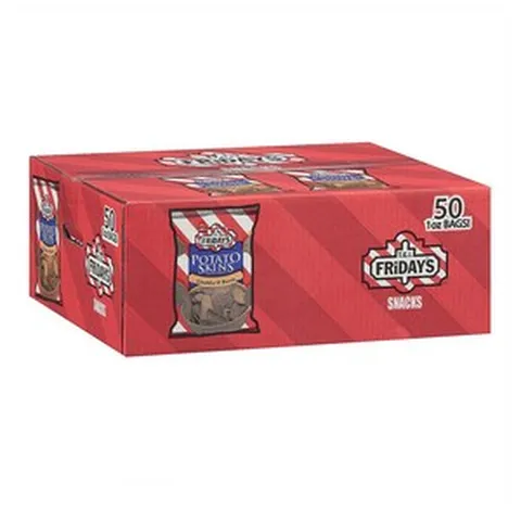티지아이 프라이데이 포테이토 스낵 칩 체다 베이컨 28.3g 50팩 TGI Fridays Potato Skins Snack Chips Cheddar Bacon, 50개