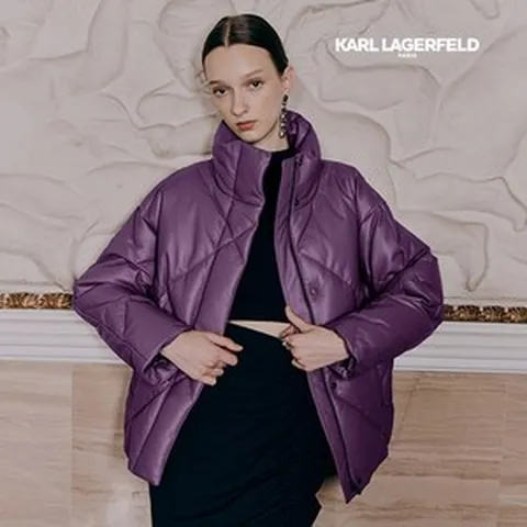 칼라거펠트 [22FW] FW 디네프 퀼티드 레더 구스 다운