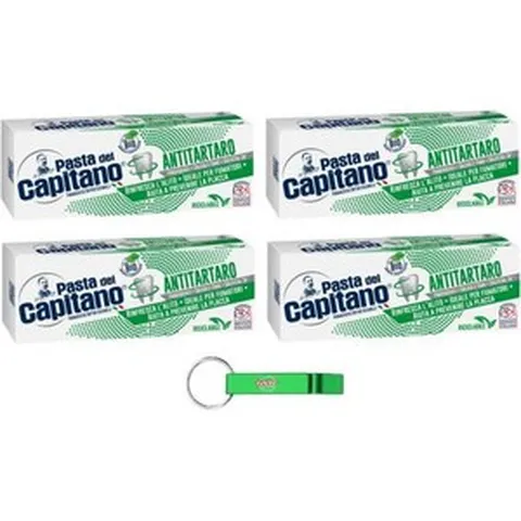파스타 델 카피타노Pasta del Capitano 타르타르 방지 치약 100ml Beni Culinari 무료 열쇠고리 4개