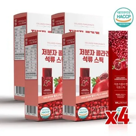 저분자 콜라겐 석류 젤리 스틱 500달톤, 300g, 4개