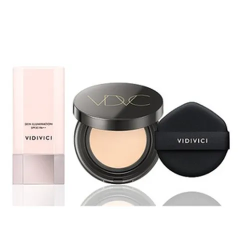 [비디비치] 롱웨어 스킨 핏 쿠션 + 스킨 일루미네이션 세트, 20 내추럴, 1개