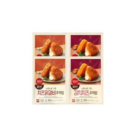739624 비비고 주먹밥 버터장조림 500g 4개, 주먹밥 김치치즈 500gx2 + 주먹밥 치즈닭갈비 50