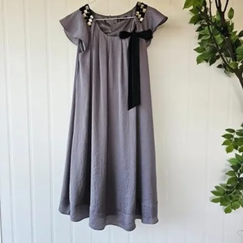 숙이네빈티지잇미샤 큐빅 리본 쉬폰 원피스 66브랜드 명품 수입빈티지