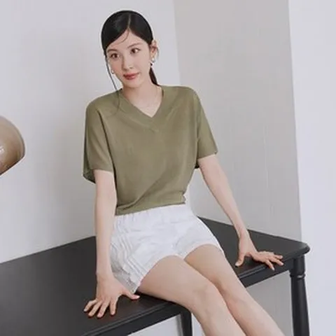 더엣지 ON 25SS 프렌치린넨 혼방 썸머 돌먼 니트