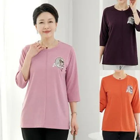 로즈맘 먼데이진주칠부티셔츠