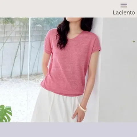 라씨엔토 린넨 100 멜란지 니트 2종