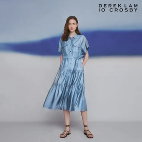 [데렉램 10 크로스비] (24SS) BLUE LINE 텐셀100 데님 원피스