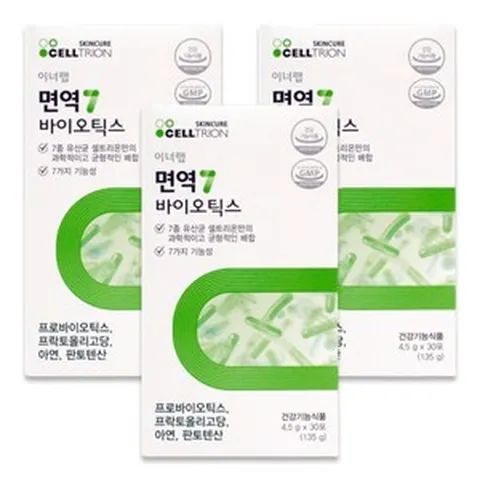 셀트리온 이너랩 면역7 바이오틱스 30포 3개월분 모유 LGG 유산균, 135g, 3개