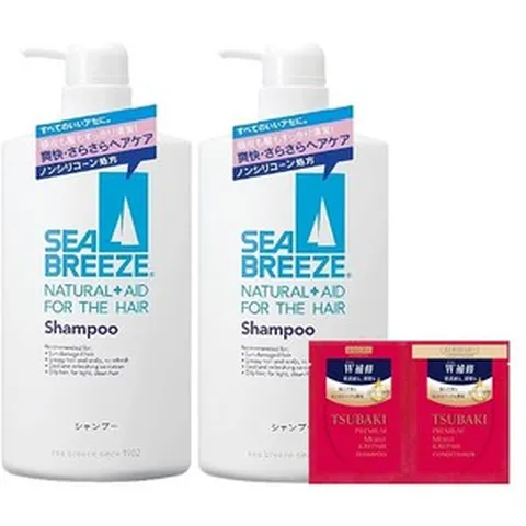 [정리 구입]SEABREEZE(시브리즈) 샴푸 600mL×2개+덤