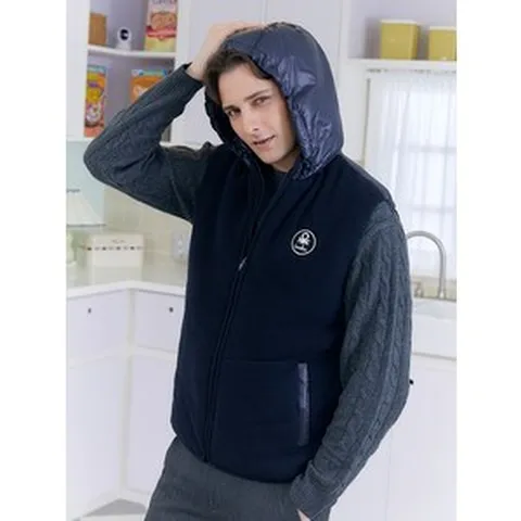 베네통 골프 남성 니트 패딩 후드집업 베스트 네이비 마감임박!!!, 100, NAVY