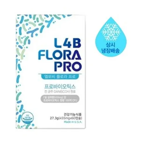 NEW) 엘포비플로라 프로 유산균 신바이오틱스 다니스코 균주 100억 CFU 보장 (정품), 1개, 60캡슐