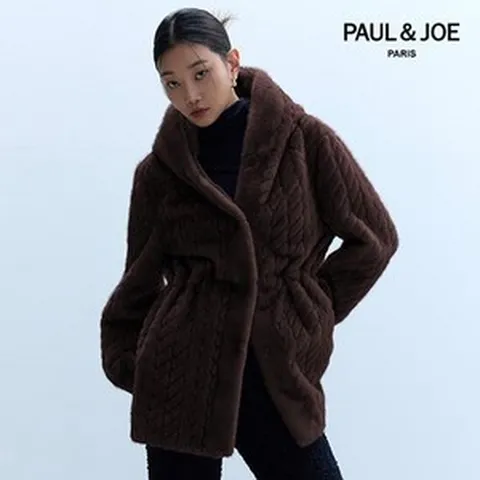 폴앤조 24FW Faux 세이블퍼 스트링 자켓