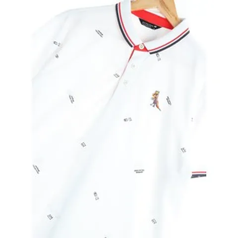 (XL)바스키아 반팔 카라 티셔츠 화이트 올드스쿨80