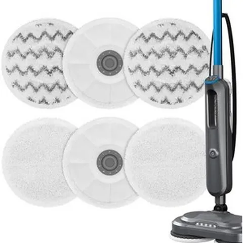비셀 스핀웨이브 스마트 스팀 스크러빙 걸레 청소기 3897A 회전 패드 3712 3712W 부품 번호 16411126 걸레에 맞는 피구오AT 6팩, 3soft + 3scrub