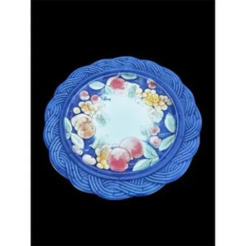 Handmade 빈티지 티파니 과일 샐러드 접시 by 브루넬리 이탈리아 체리 그레이프 878 722081, 1개