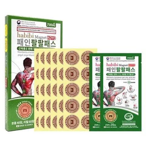 자석파스 동전패치 패인팔팔패스 자석 2박스(40매)+리필(60개), 100매, 100매