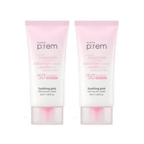 메이크프렘 수딩 핑크 톤업 선크림 40ml+40ml, 2개, 40ml