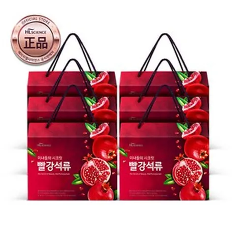 에이치엘사이언스 미녀들의 시크릿 빨강석류 70mlX21포X6박스, 6개, 1.47L