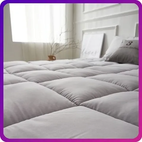 호이데코 사계절 솜누스 토퍼 매트리스 슈퍼싱글 퀸 킹 침대 바닥 거실 손님용 차박 캠핑 기숙사 자취방 원룸, 라이트 그레이