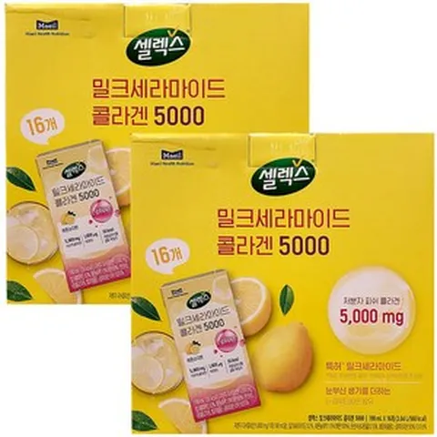 셀렉스 밀크세라마이드 콜라겐5000 레몬소다맛, 32개, 190ml