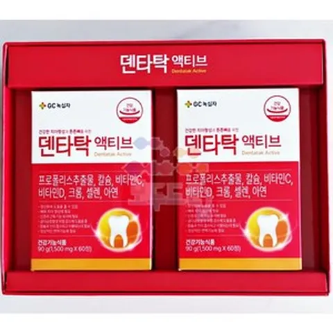 약국 잇몸 영양제 덴타탁 120정 프로폴리스 칼슘 치아 건강 영양제, 2개, 60정