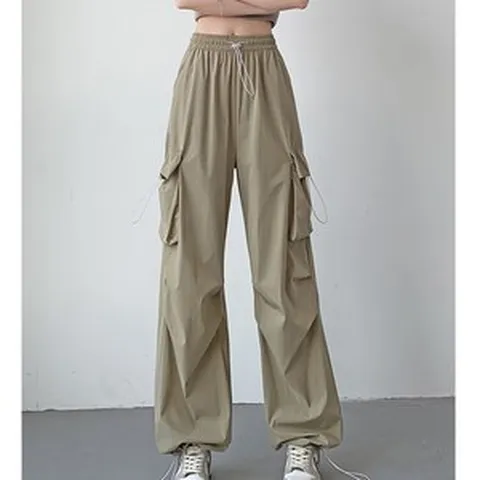 YS 여름 아이스 와이드 밴딩 힙합 카고팬츠