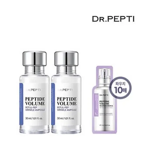 [제이앤코슈] 닥터펩티 보툴-펩 링클 앰플 30ml 2개 + 에센스파우치10매