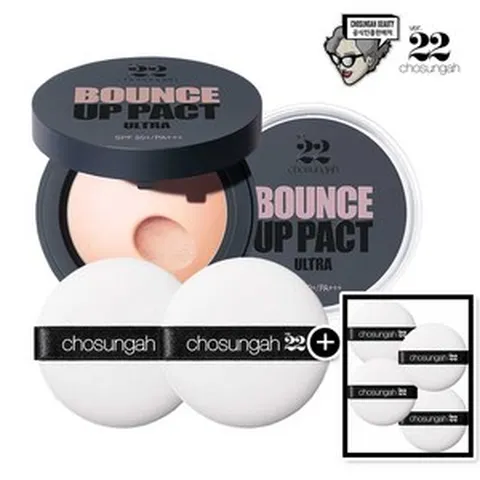 1+1 조성아22 바운스 업 팩트 울트라 기획섹트 본품11g+리필11g 묻어나지않는 팩트 (퍼프 4개 추가증정), 2호 샌드베이지, 2개