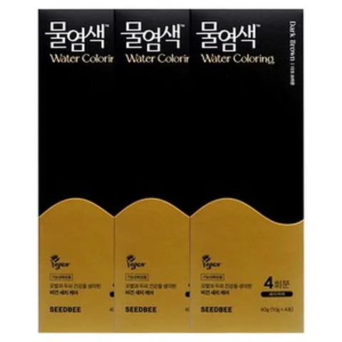 [씨드비] 물염색 12회분 (대용량 리필) 내추럴블랙 1개