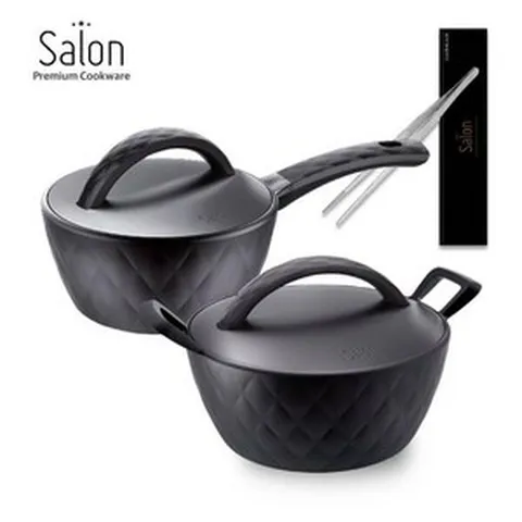 락앤락 살롱냄비 2종 세트+사은품(18편수+20양수+요리핀셋), 18편수+20양수+요리핀셋(182030)