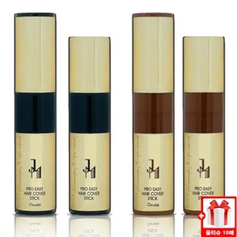 제이투엠투 빈모 새치 커버스틱 4g+2g 대용량 골드에디션 시즌2 + 자사로고 물티슈, 브라운4g+브라운2g+자사로고 물티슈