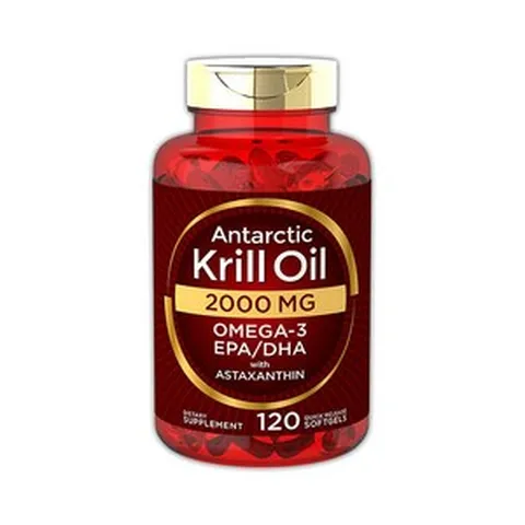 Antarctic 크릴 오일 2000mg 오메가3 120정 2병, 2개