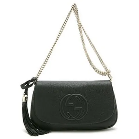 [구찌] 소호 테슬 체인 크로스백 536224 (블랙 / 레드)