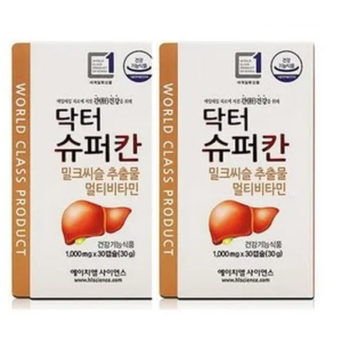 닥터슈퍼칸 홈쇼핑 광고 선전 닥터칸 밀크씨슬 성분 섭취방법 간 약2개월분, 30정, 2개