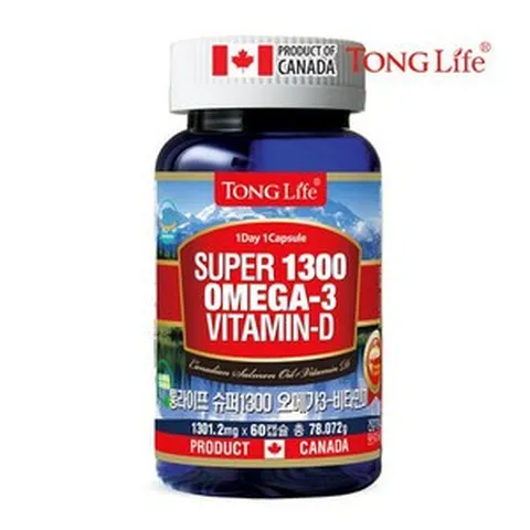 통라이프통라이프 캐나다 슈퍼 오메가3 1300+비타민D 1301, 1개, 60정